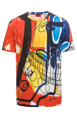 HUGO - Abstract Cotton T-Shirt | Dolorful