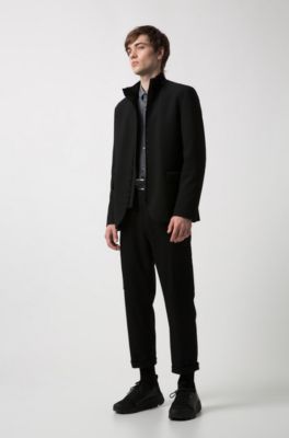 Cintur&oacute;n de piel italiana con logo en la trabilla, Negro