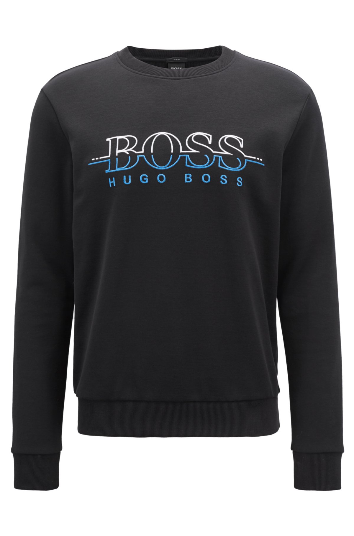 BOSS - Crew-neck logo sweatshirt in a cotton blend