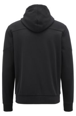 Hooded sweatshirt with contrast zipper 