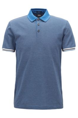 BOSS - Slim-fit polo shirt with mountaineering-inspired pattern