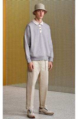  Bucket-style fisherman&rsquo;s hat in water-repellent technical fabric, Black