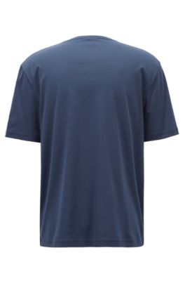Cotton T-shirt with heritage-inspired logo, Dark Blue