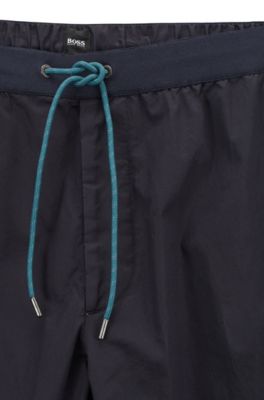 Relaxed-fit stretch-cotton chinos with drawstring waist, Open Blue