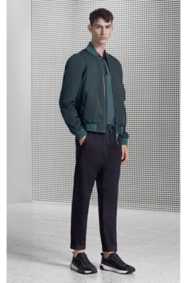 Relaxed-fit stretch-cotton chinos with drawstring waist, Open Blue