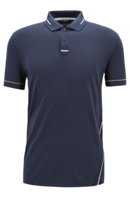 BOSS - Slim-fit polo shirt with moisture management