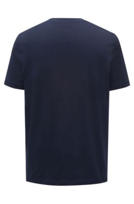 Oversized-fit T-shirt with reverse logo print, Dark Blue