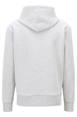 BOSS - Hooded sweatshirt in stretch-cotton blend with embossed logo