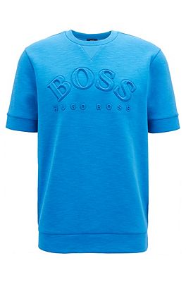 BOSS - Short-sleeved sweatshirt with embossed logo