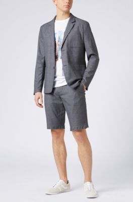 Photographic-print T-shirt in washed Pima cotton, White