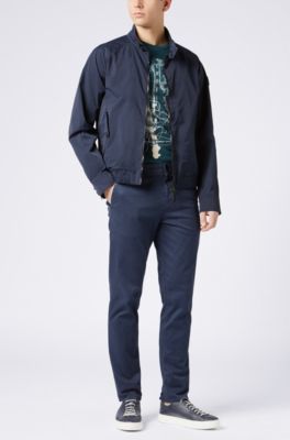 Pima-cotton T-shirt with mixed-print graphic, Dark Green