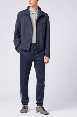 Cotton-piqu&eacute; polo shirt with multicolored degrad&eacute; collar, Light Grey