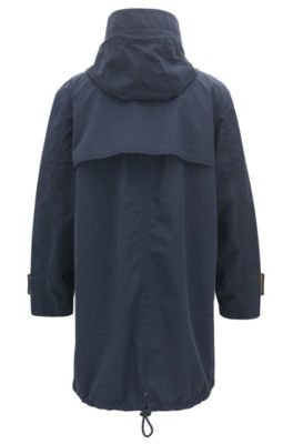 Relaxed-fit raincoat in two-layer performance fabric, Dark Blue