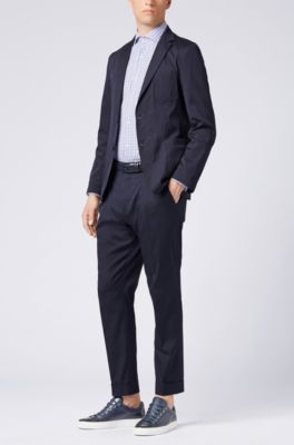 Sharp-fit shirt in Oxford cotton with gingham check, Dark pink