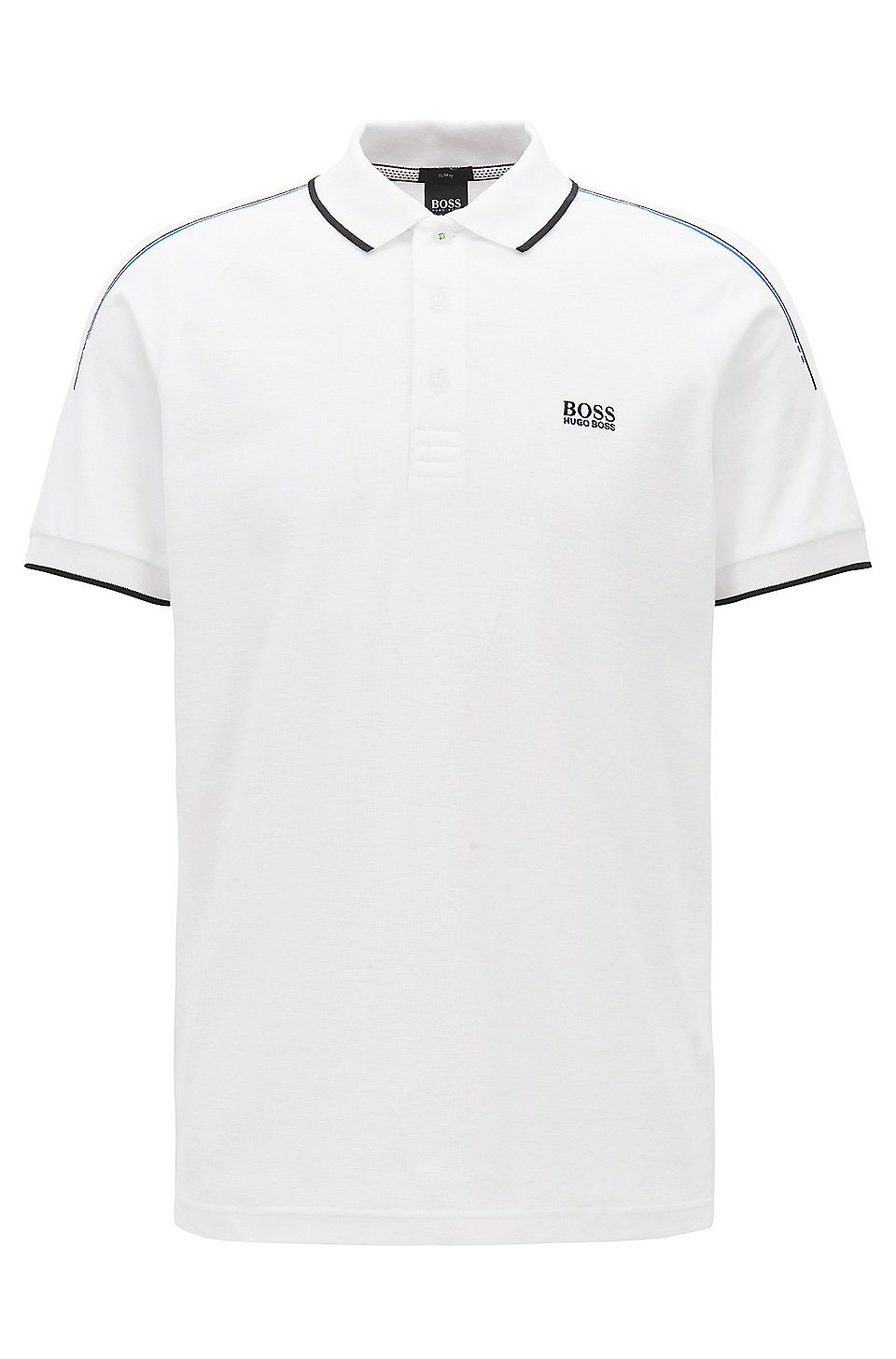 BOSS - Slim-fit polo shirt in stretch waffle piqué cotton