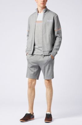 Color-block cotton T-shirt with logo print, White