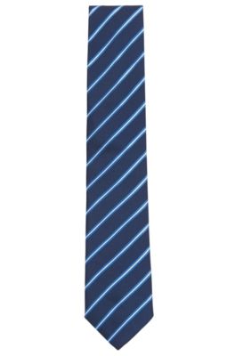 BOSS Striped Italian made silk jacquard tie