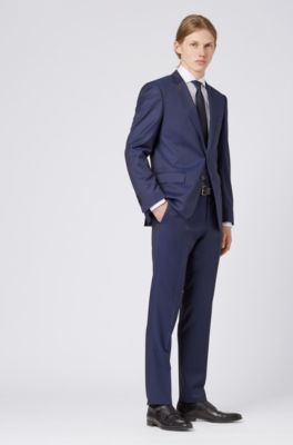 hugo boss slim fit suit black