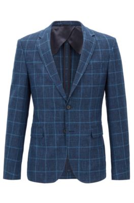 hugo boss plaid blazer