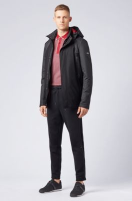 Regular-fit polo shirt in three-colored cotton piqu&eacute;, Dark Red