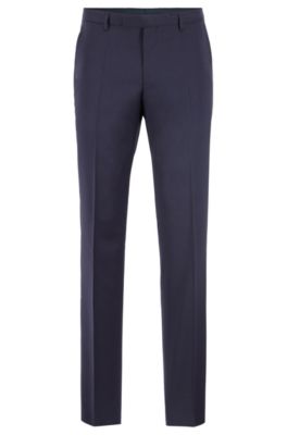 Regular-fit suit in virgin wool serge, Dark Blue