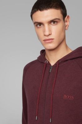 hugo boss tracksuit grey and red