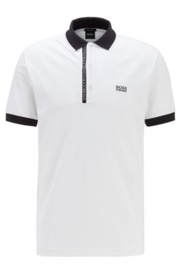 slim pima logo polo shirt