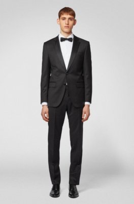 BOSS - Slim-fit tuxedo in virgin wool with silk trims