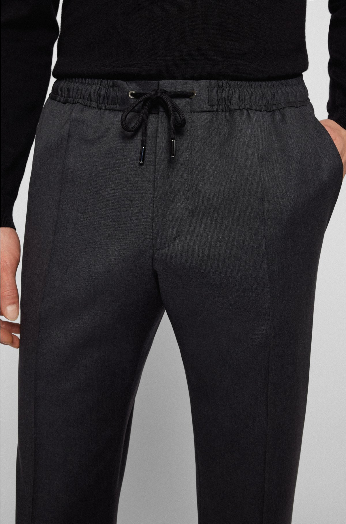 GG Virgin Wool Pants in Grey - Gucci