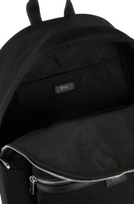 hugo boss leather backpack