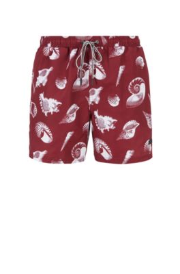 hugo boss swim shorts red