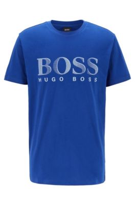 BOSS - Relaxed-fit T-shirt in UPF 50+ cotton with logo