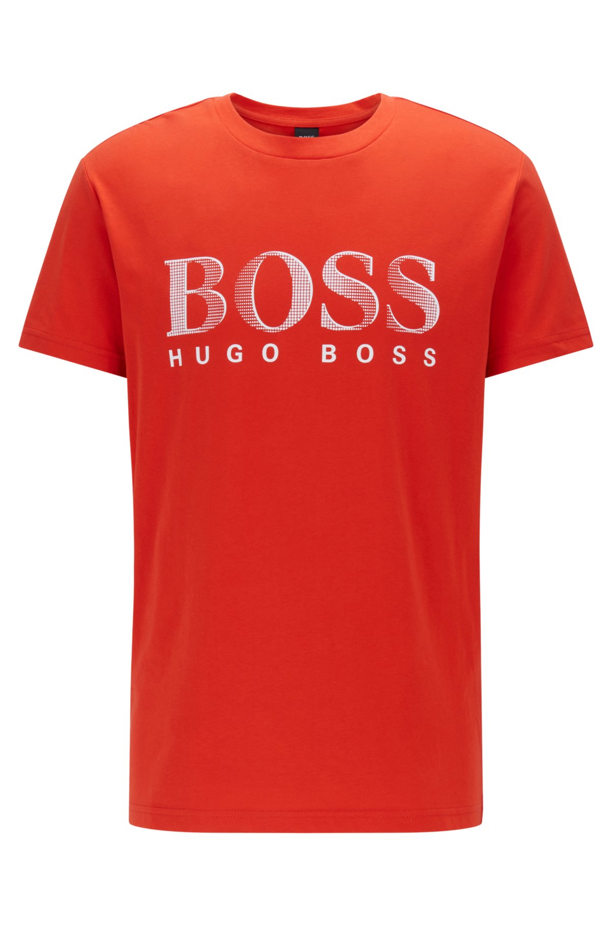 plakat tobak hjort BOSS - Relaxed-fit T-shirt in UPF 50+ cotton with logo