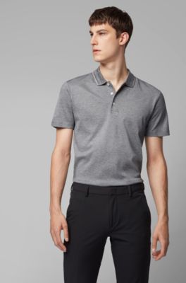 grey polo black jeans