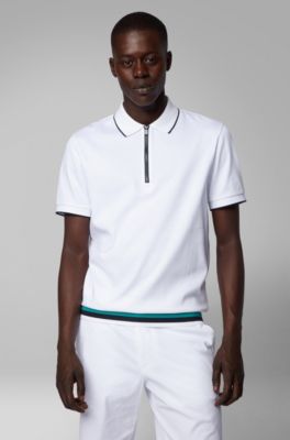 hugo boss zip polo