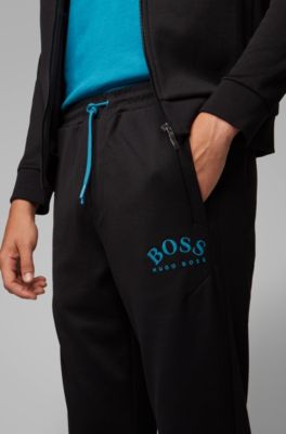 black and blue hugo boss tracksuit