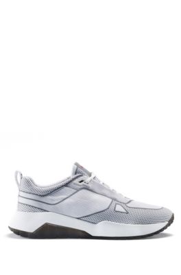 Hugo Chunky Sneakers With Reflective Details In White