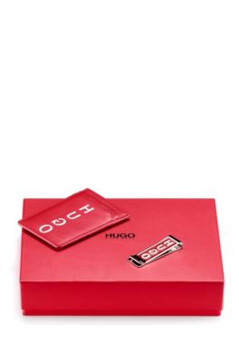Hugo Boss - Gift Boxed Card Holder And Money Clip Set - Dark Red