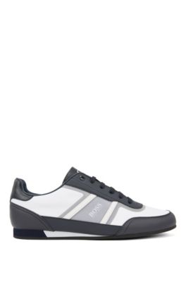 Hugo Boss - Low Profile Sneakers With Thermo Bonded Details - Open Blue ...