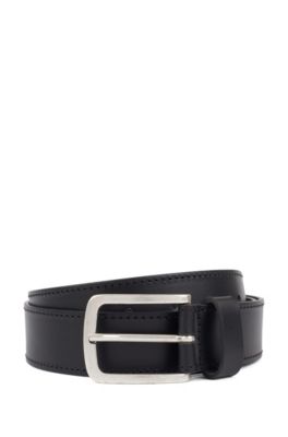 Hugo Boss Pin-buckle Belt In Cuoio Leather With Seasonal Stitching In ...