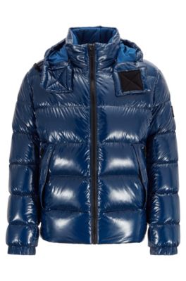 BOSS - Regular-fit puffer jacket in lustrous fabric