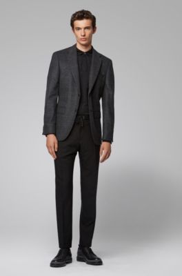 polo shirt with suit pants