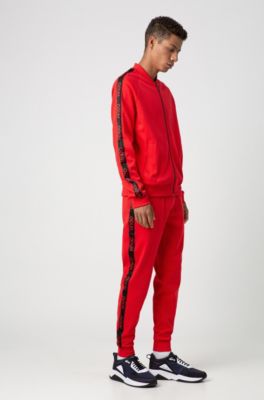 hugo boss tracksuit black and red