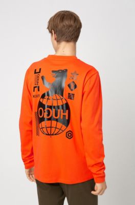 orange hugo boss sweatshirt