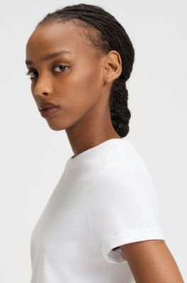 T-shirt Slim en coton, Blanc