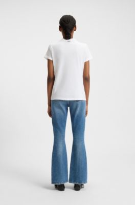 T-shirt Slim en coton, Blanc