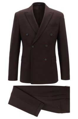 hugo boss brown suit