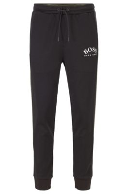 black slim fit track pants