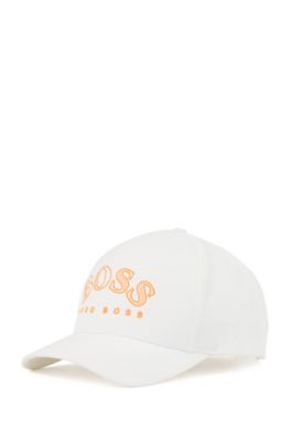 Hugo Boss - Double Twill Cap With Curved Logo Embroidery - White