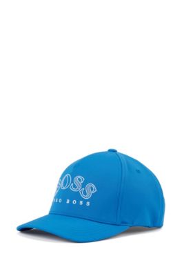 Hugo Boss - Double Twill Cap With Curved Logo Embroidery - Blue